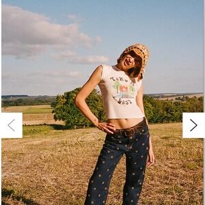 BDG by Urban Outfitters High -Waisted Cowboy Horseshoe Jeans Size 29 100% Cotton